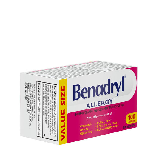 Benadryl Allergy Relief Tablets 25mg, 100 Tablets