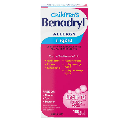 Children's Allergy Relief Liquid, Bubblegum 100mL