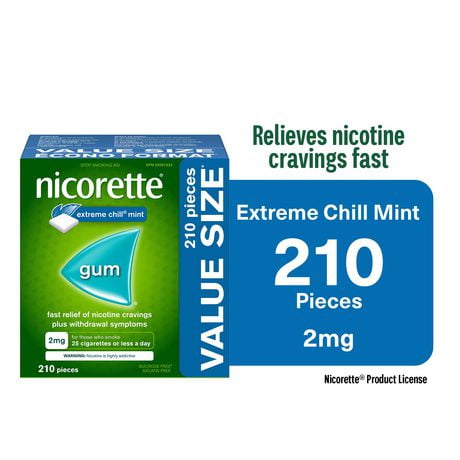 Nicorette 2mg Extreme Mint Gum - 210 Pieces