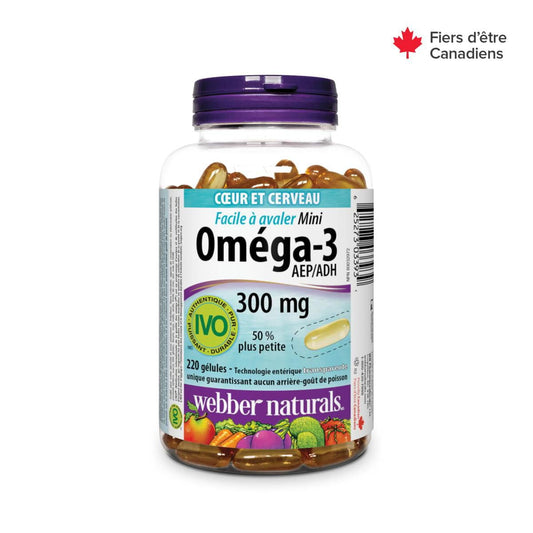 Omega-3 Mini Easy Swallow Enteric Softgels 300mg EPA/DHA - 22 Count