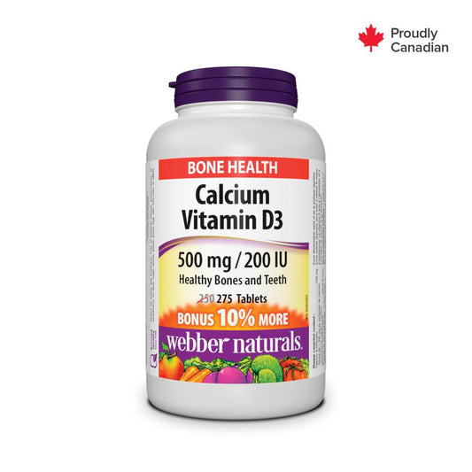 Calcium Carbonate with Vitamin D3 500mg/200IU Tablets, 275 Count