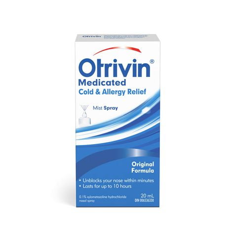 Otrivin Adult Nasal Spray 0.1% Xylometazoline 20ml
