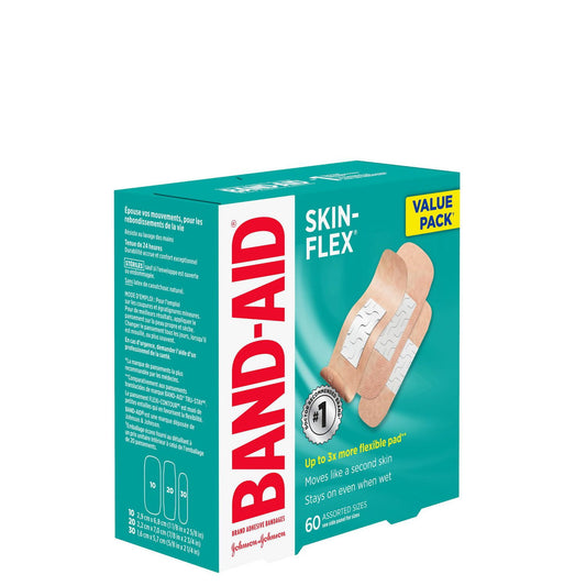 Skin-Flex Assorted Adhesive Bandages, 60 Pack