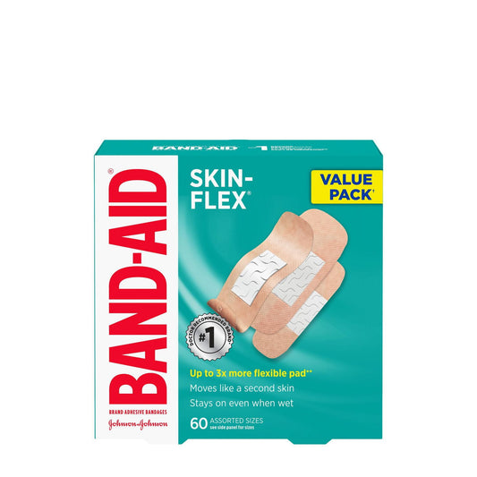 Skin-Flex Assorted Adhesive Bandages, 60 Pack