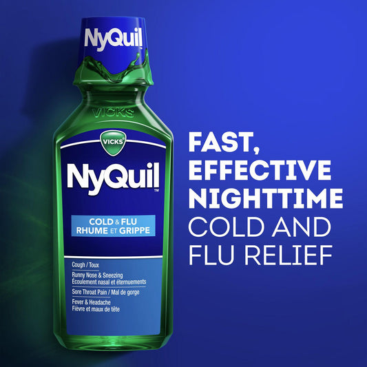NyQuil Cold & Flu Nighttime Relief Liquid 354ml