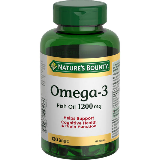 Omega-3 Fish Oil 1200mg Softgels (120 Count)