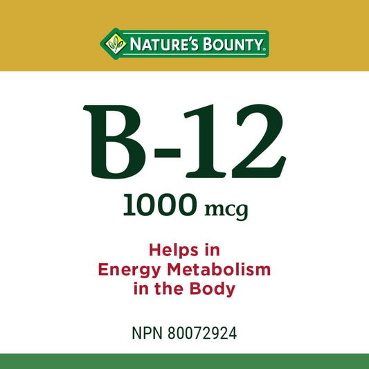 Vitamin B12 1000mcg Tablets - 100 Count