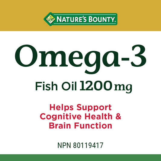 Omega-3 Fish Oil 1200mg Softgels (120 Count)