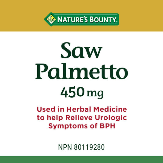 Saw Palmetto 450mg Men's Health Supplement - 100 Capsules