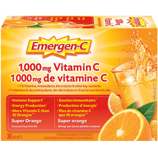 Super Orange Vitamin C Immune Support Drink Mix, 30 Pack