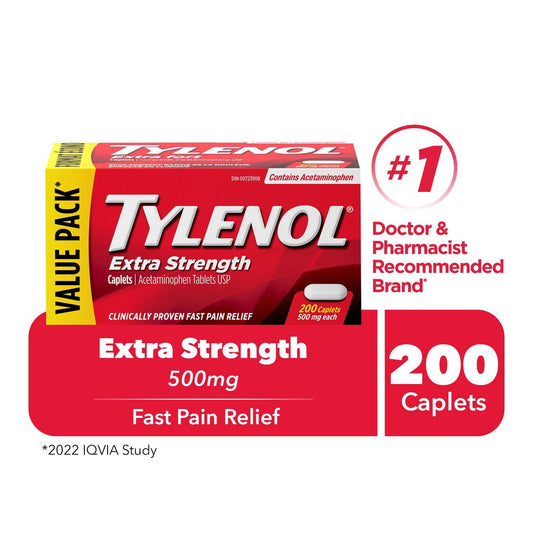 Tylenol Extra Strength Caplets 500mg, 200 Count
