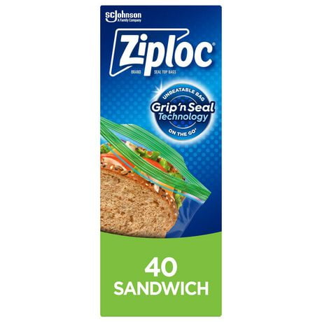 Ziploc Sandwich Bags, 40 Count, 12 Pack