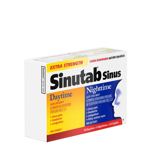 Extra Strength Day & Night Sinus Relief Caplets, 24-Pack