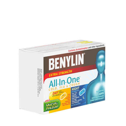 Extra Strength Cold & Flu Day/Night Caplets, 40 Count