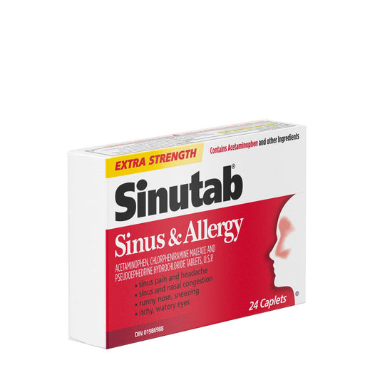 Extra Strength Sinus & Allergy Caplets, 24 Pack