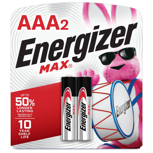 Energizer MAX AAA Alkaline Batteries, 2-Pack