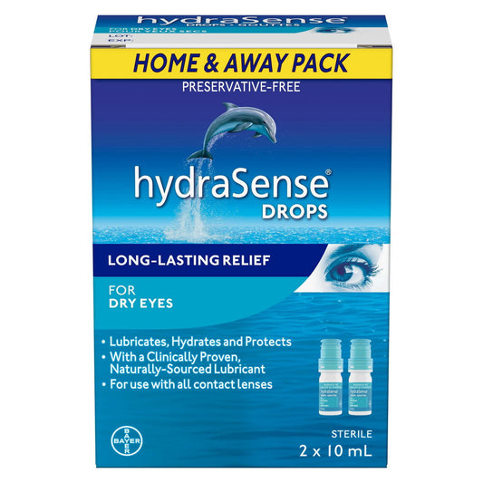 HydraSense Dry Eye Relief Eye Drops 2 x 10ml