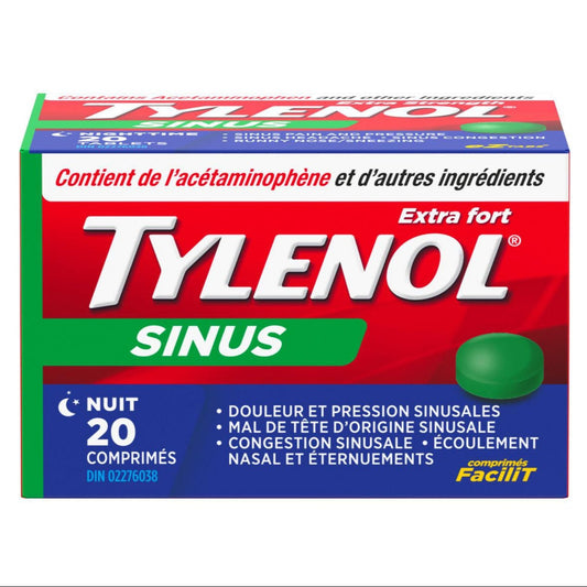 Tylenol Sinus Extra Strength Nighttime Tablets, 20 ct