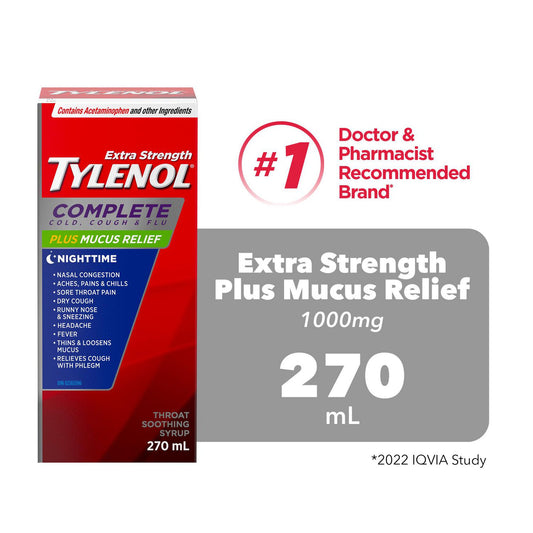 Tylenol Complete Extra Strength Nighttime Cold & Flu Syrup 270mL
