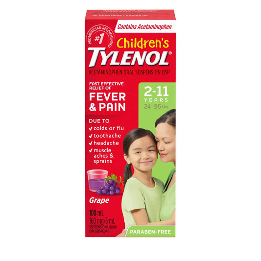 Children's Tylenol Grape Suspension 100mL