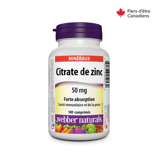 Zinc Citrate 50mg Tablets - 180 Count