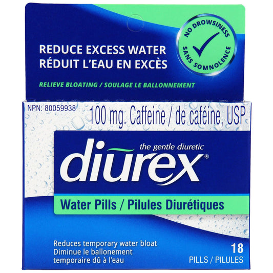 Diurex Water Pills 100mg - 18 Tablets