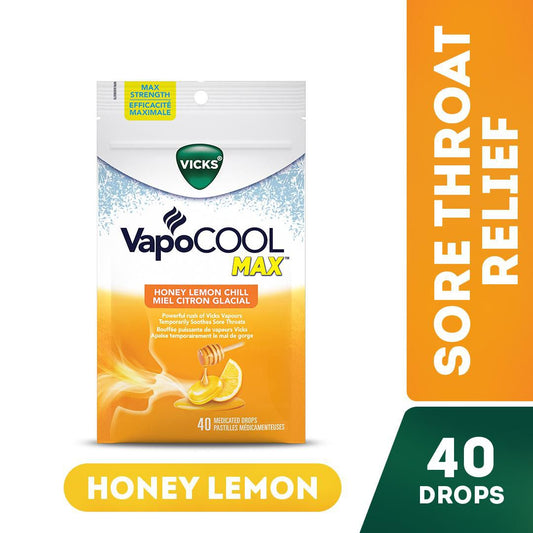 VapoCOOL Severe Honey Lemon Medicated Drops 40ct