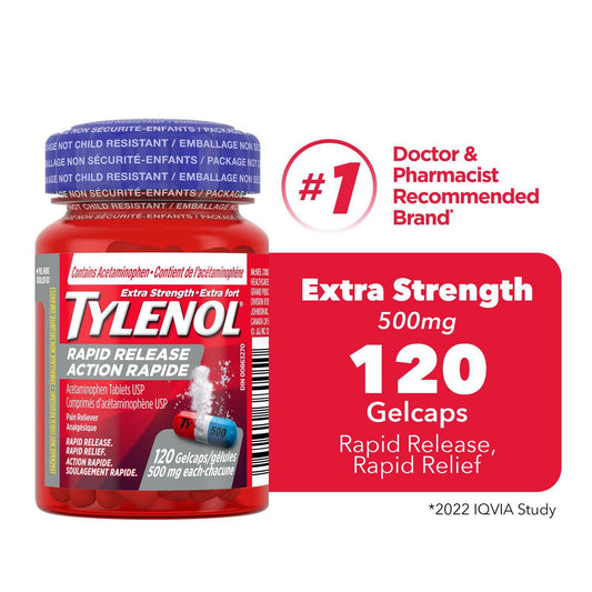 Tylenol Extra Strength Rapid Release Gelcaps 120 Count