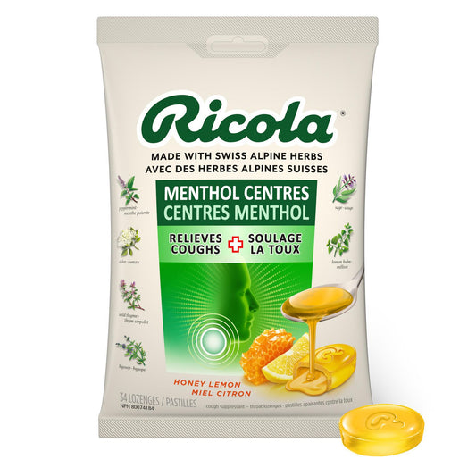 Menthol Honey Lemon Cough Drops Family Pack (6 Count)