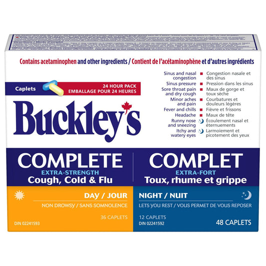 Complete Cough, Cold & Flu Extra Strength Caplets, 48-Pack