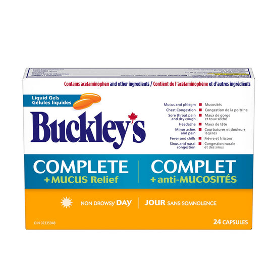 Daytime Cold & Flu Liquid Gels with Mucus Relief, 24 Capsules
