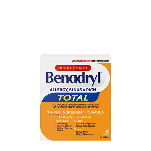 Extra Strength Allergy & Sinus Relief Caplets, 30-Pack