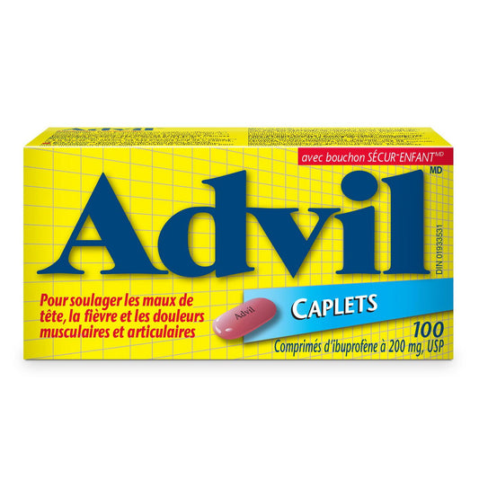 Advil 200mg Caplets, 100 Count