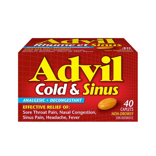 Advil Cold & Sinus Relief Caplets, 40 Pack