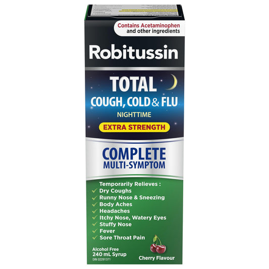 Extra Strength Nighttime Cough, Cold & Flu Syrup 240mL