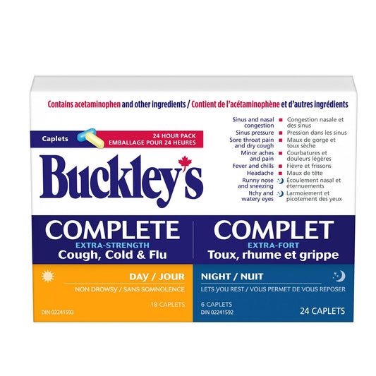 Extra Strength Day & Night Cough, Cold & Flu Caplets 24-Pack