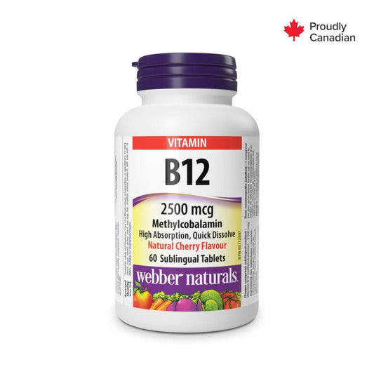 Vitamin B12 Methylcobalamin 2500mcg Sublingual Cherry 60 Tablets