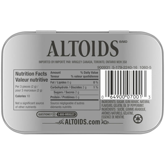 ALTOIDS TIN PEPPERMINT 6/50G