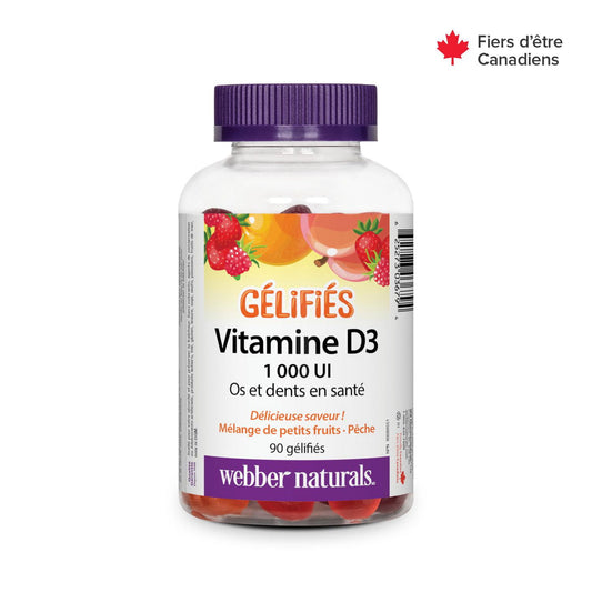 Vitamin D3 1000 IU Gummies Mixed Berry & Peach 90 Count