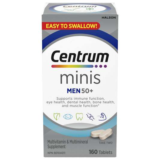 Centrum Minis Men 50+ Multivitamin Tablets, 160 Count