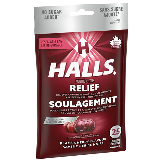Sugar-Free Black Cherry Cough Drops, 25 Count