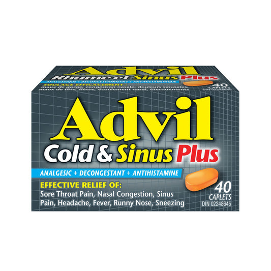 Advil Cold & Sinus Plus Tablets, 40 Pack
