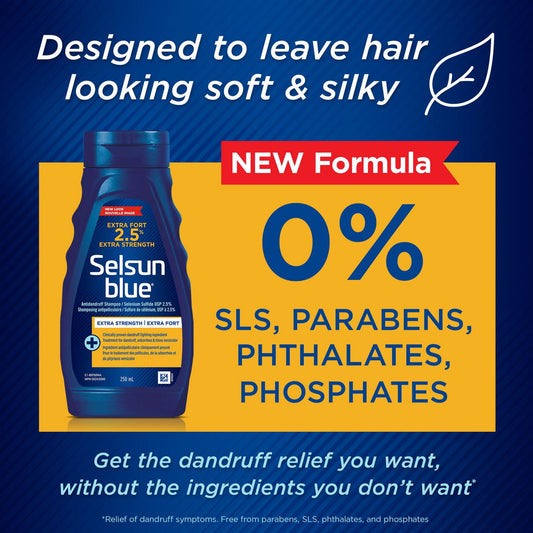 Selsun Extra Strength 2.5% Anti-Dandruff Shampoo 250ml