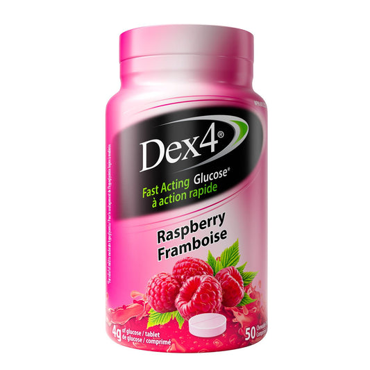Raspberry Glucose Tablets Bottle (50 Count)