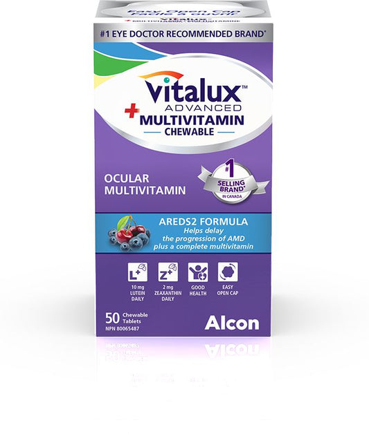 Vitalux Advanced Plus Chewable Eye Health Tablets 50ct