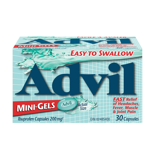 Advil Mini-Gels 200mg Pain Reliever - 30 Capsules
