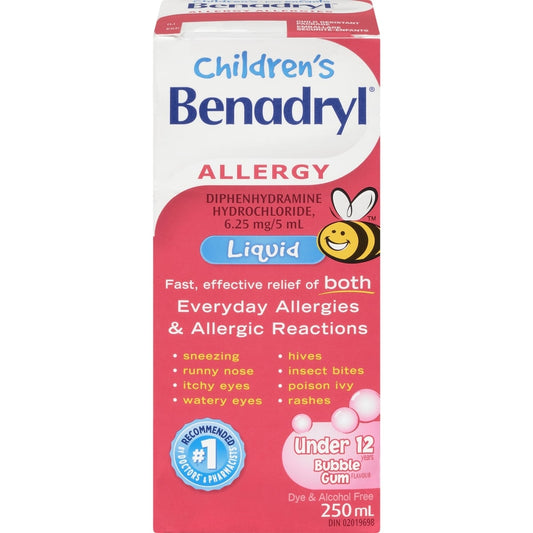 Children's Allergy Relief Liquid Bubble Gum Flavour 250ml