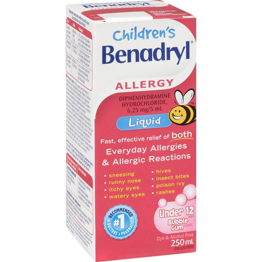 Children's Allergy Relief Liquid Bubble Gum Flavour 250ml