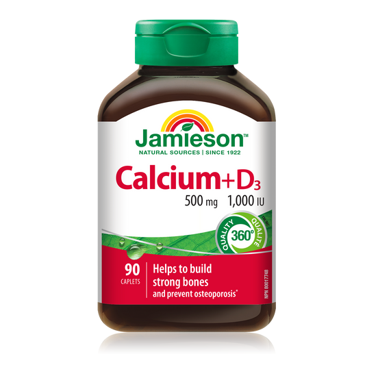 Calcium & Vitamin D3 1000IU Tablets - 90 Count