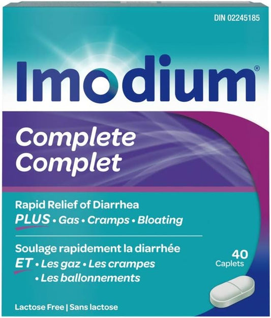 Imodium Complete Diarrhea & Gas Relief Caplets, 40 Count